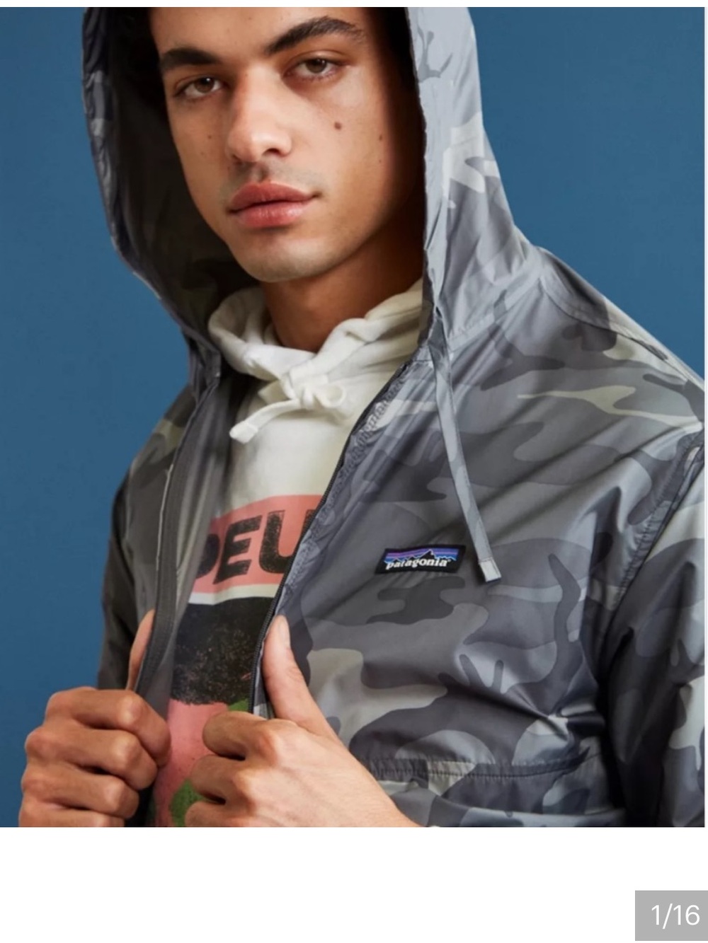 Patagonia Men's Light and Variable Camo Hooded Windbreaker Jacket - New no Tags
